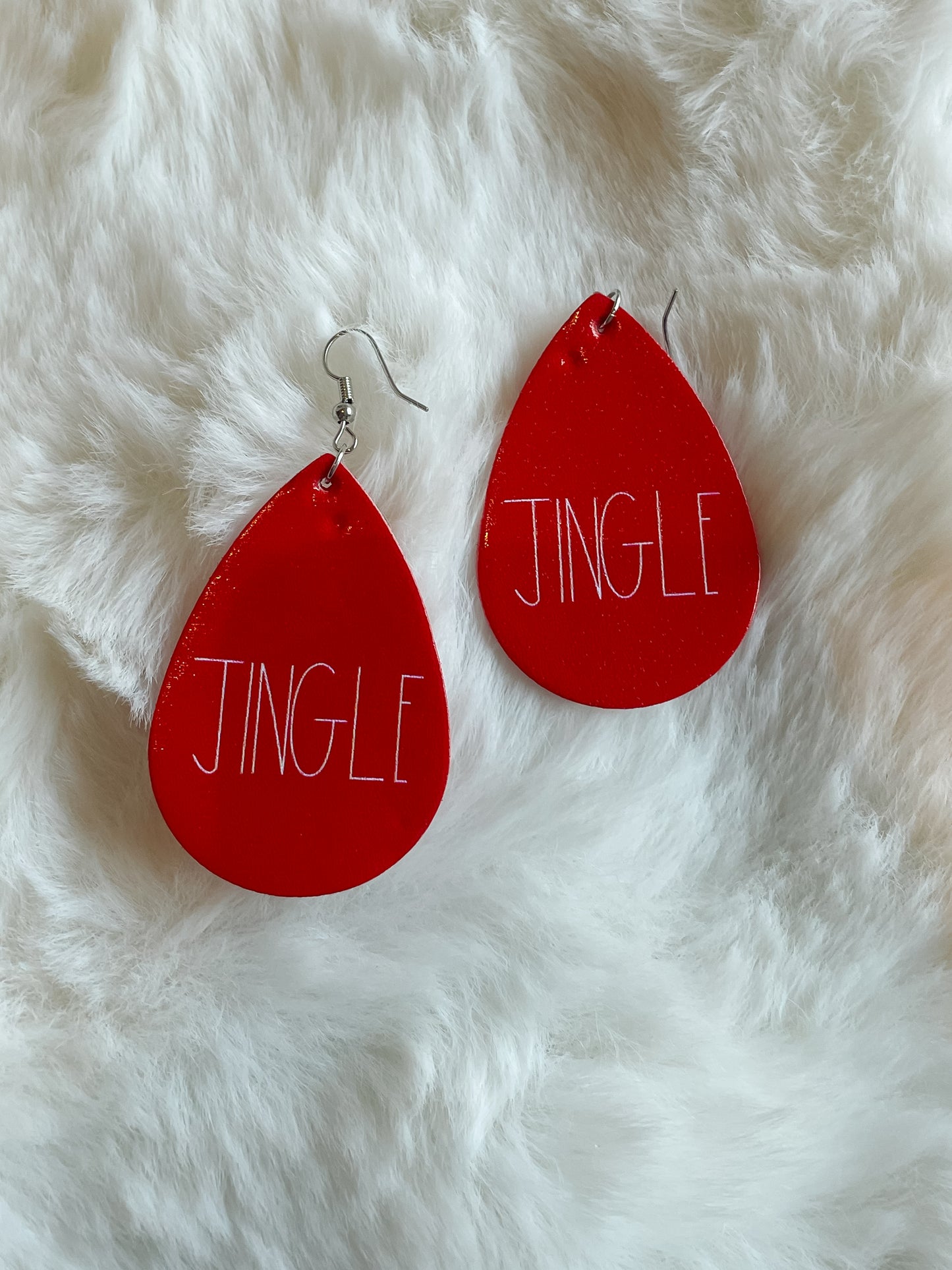 Christmas Faux Leather Earrings