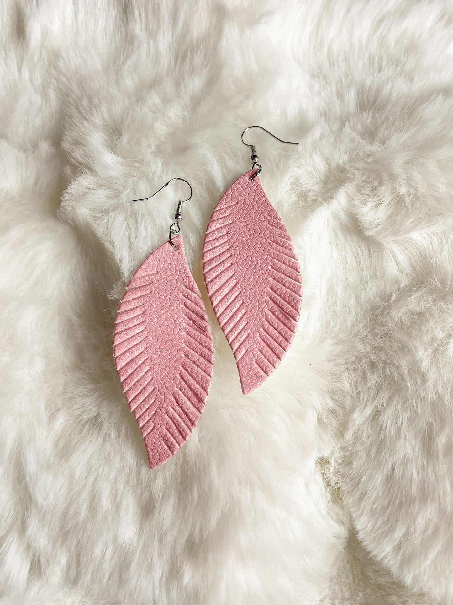 Feather Leather Earrings