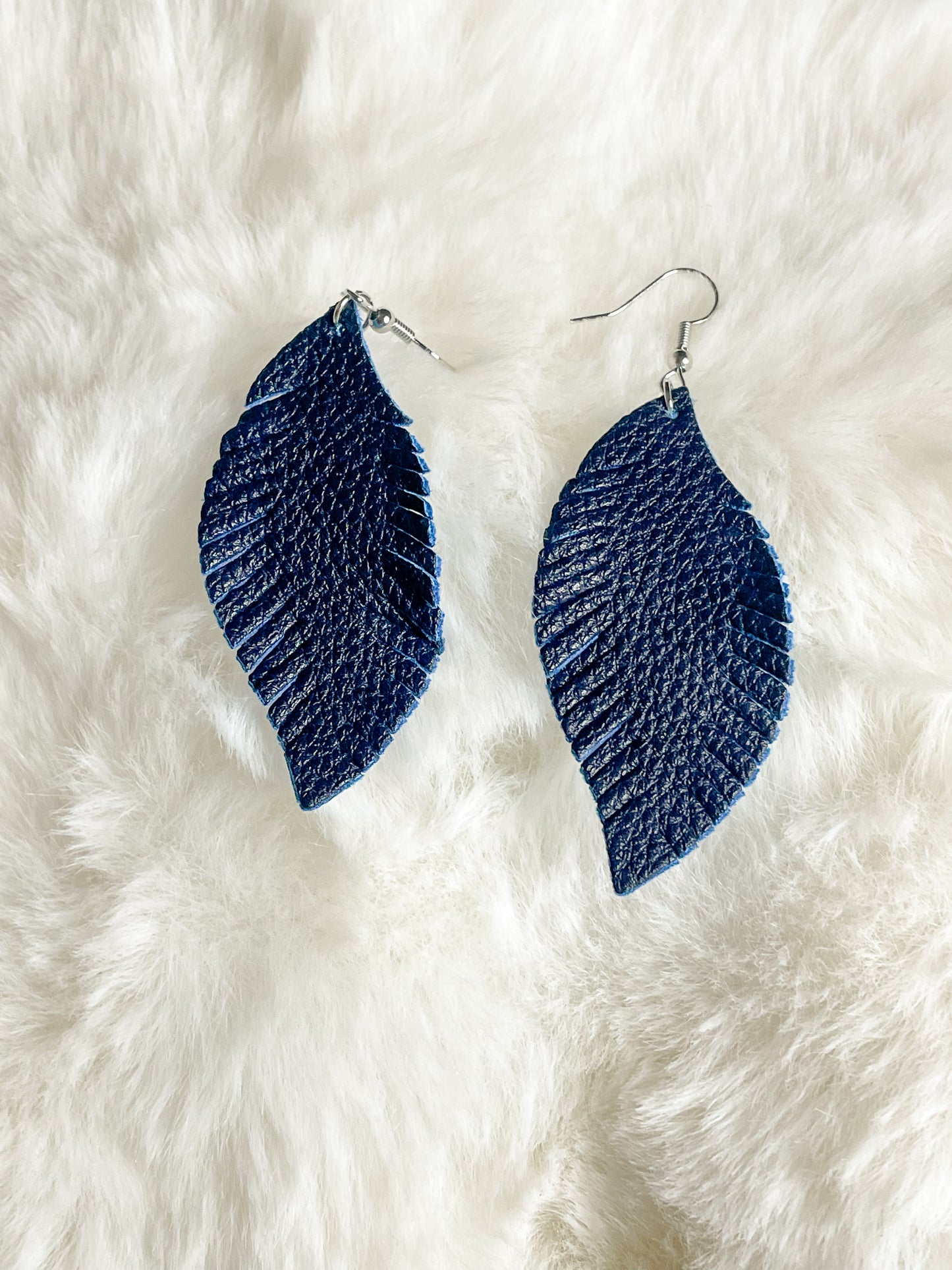 Feather Leather Earrings
