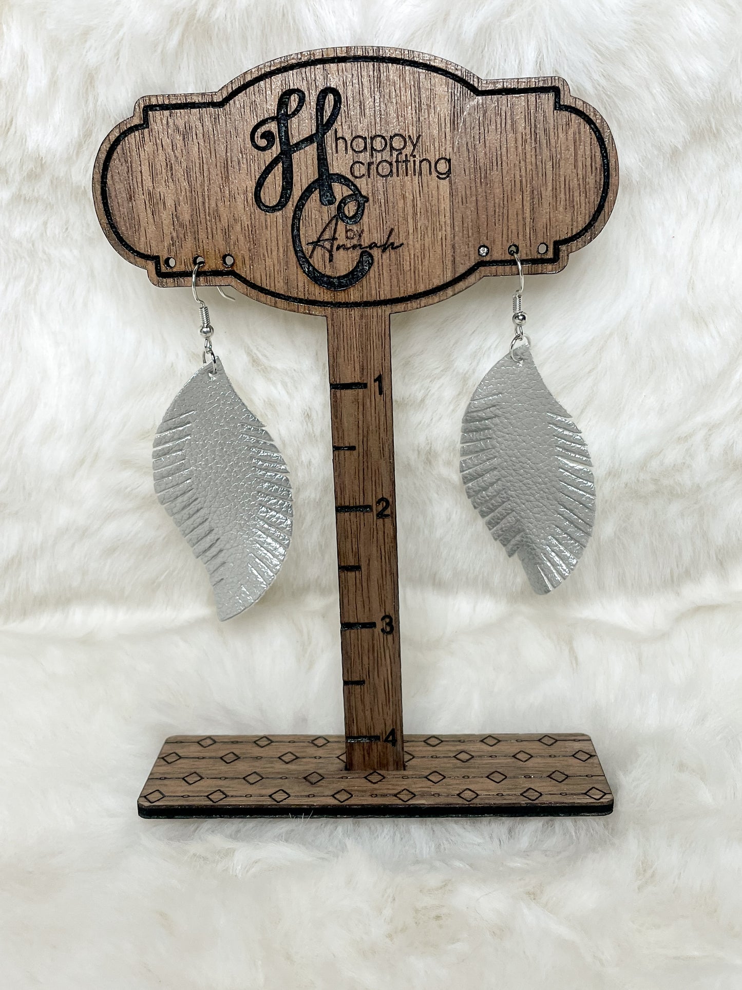 Feather Leather Earrings