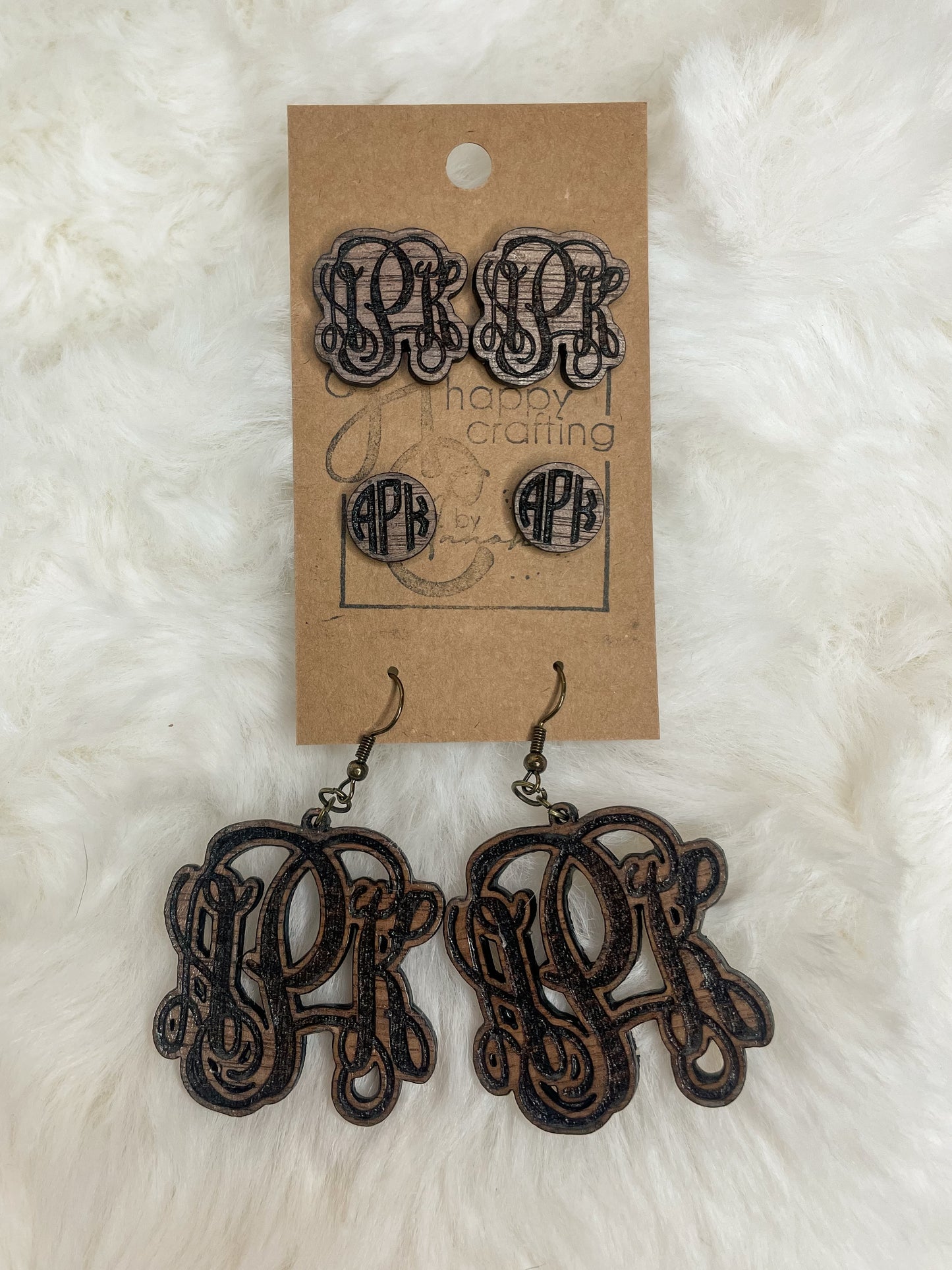 Vine Monogram Earring Bundle