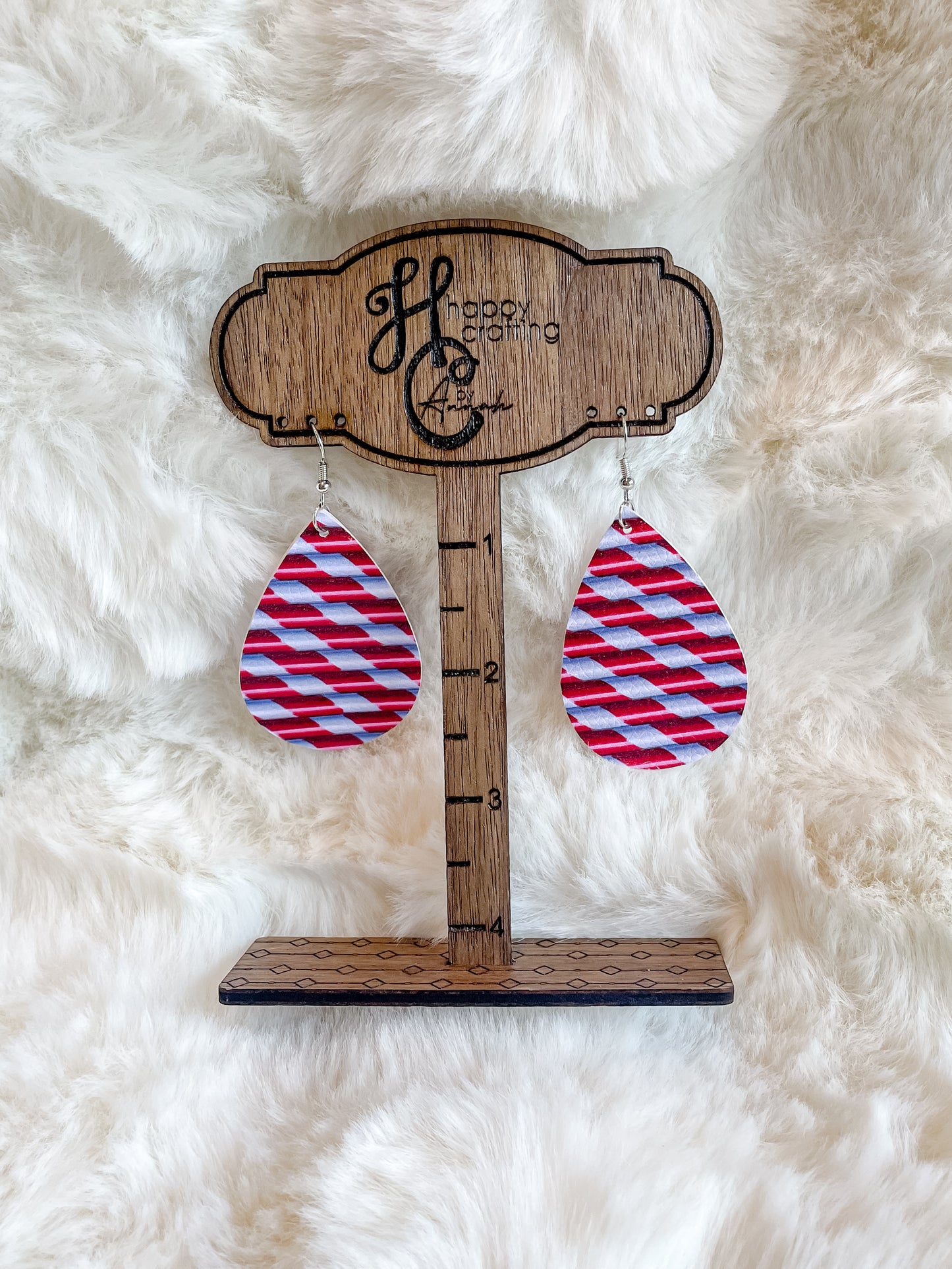 Christmas Faux Leather Earrings