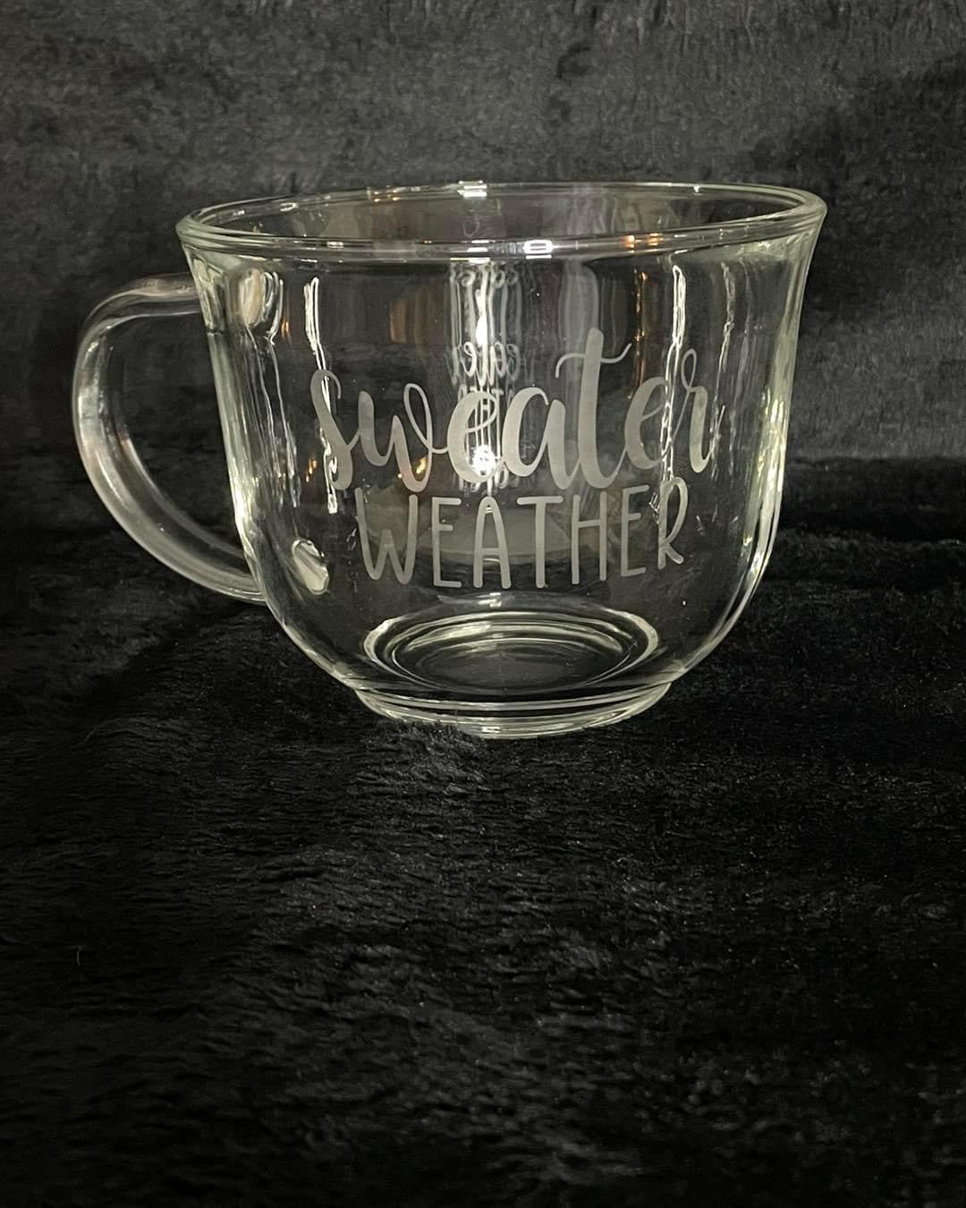 Sweater Weather Glass Mug