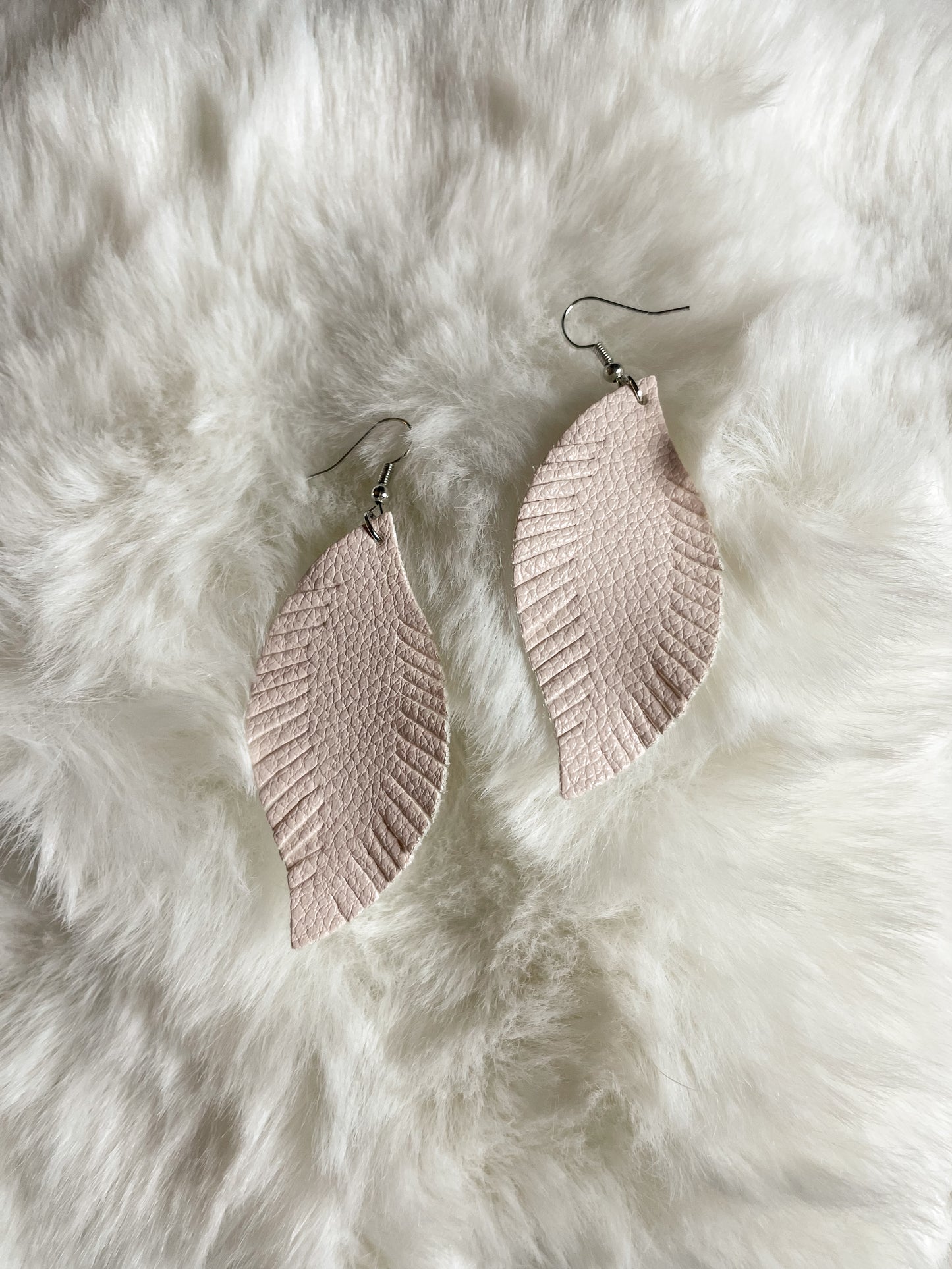 Feather Leather Earrings