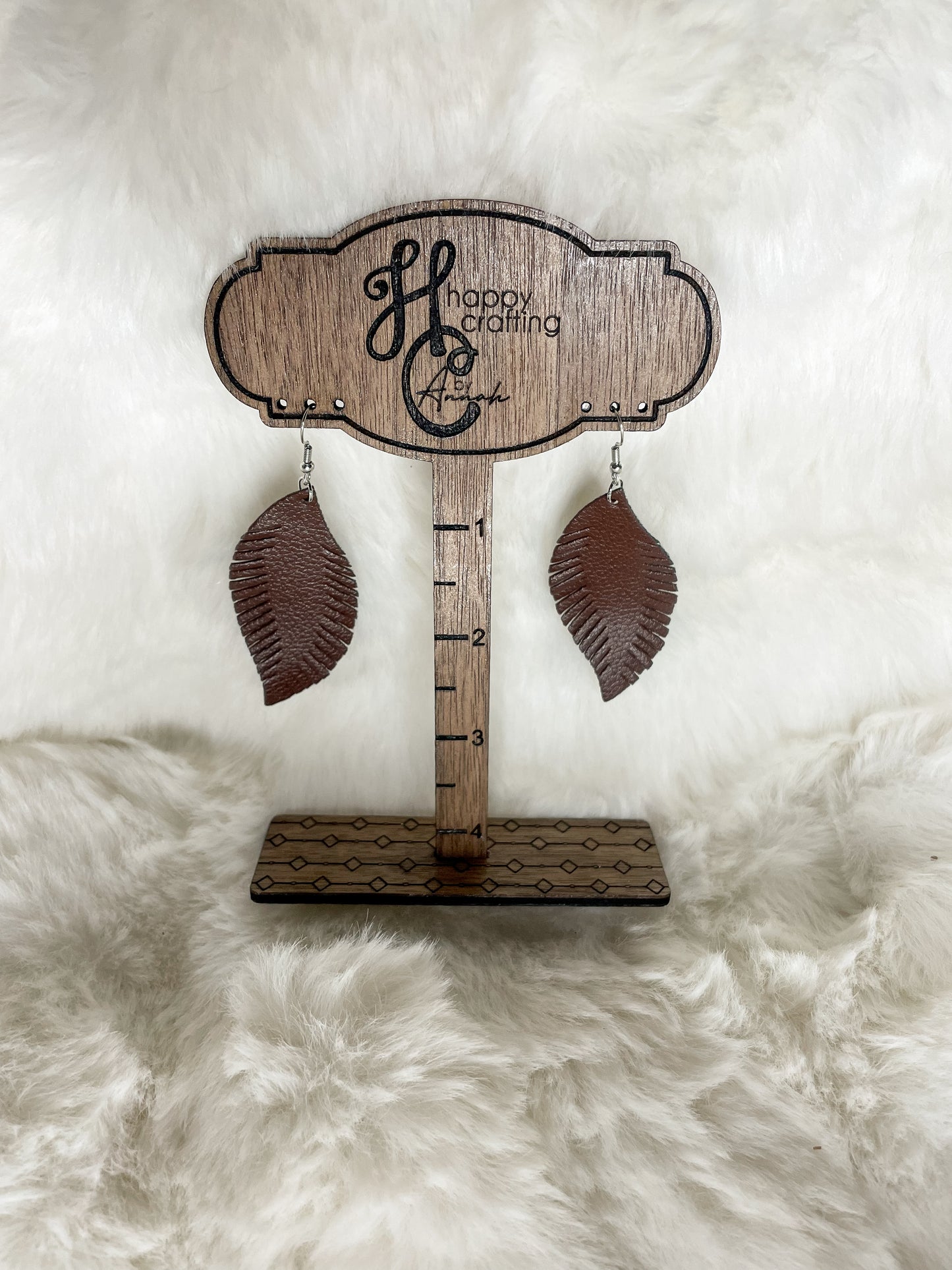 Feather Leather Earrings