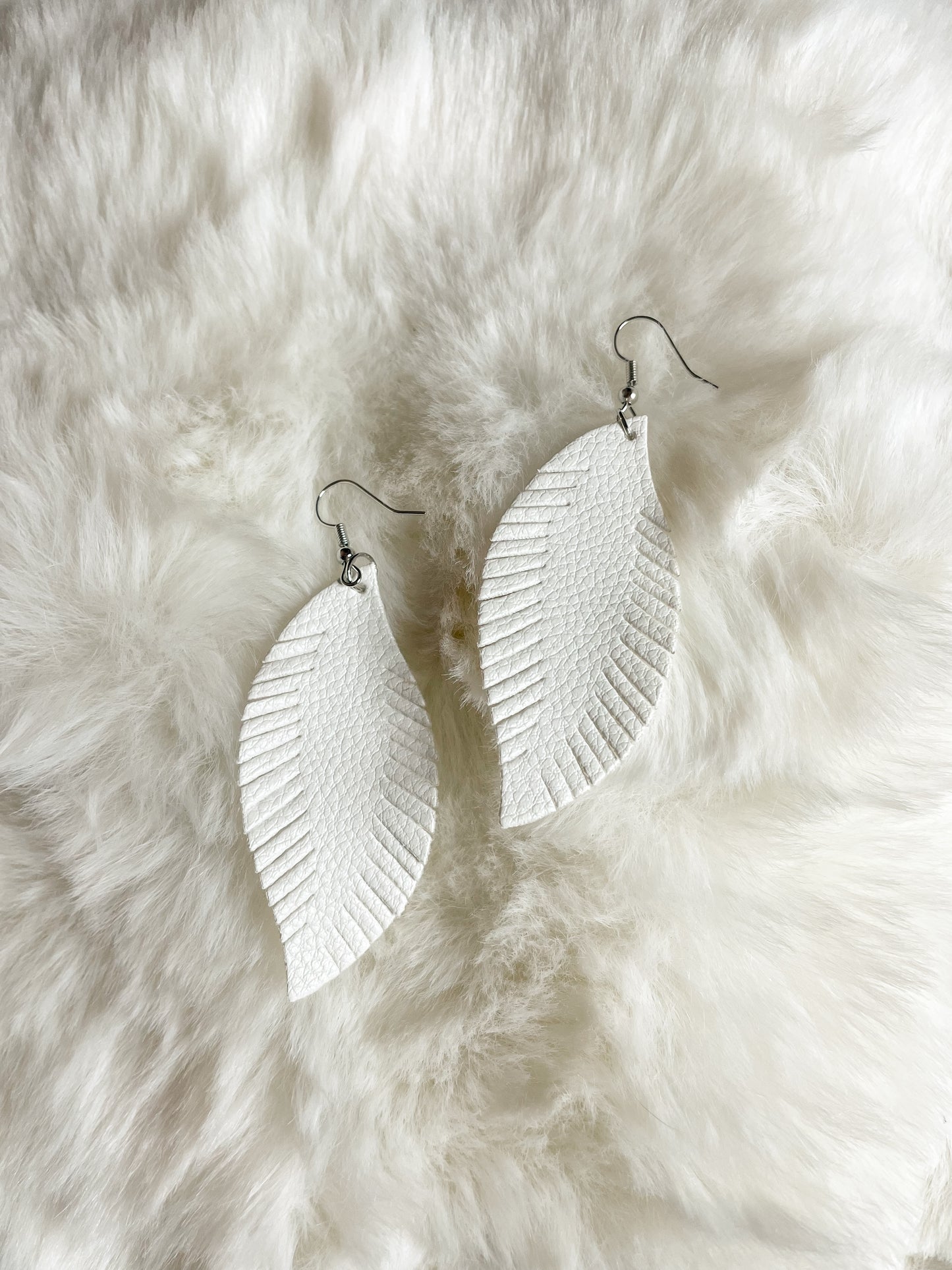 Feather Leather Earrings