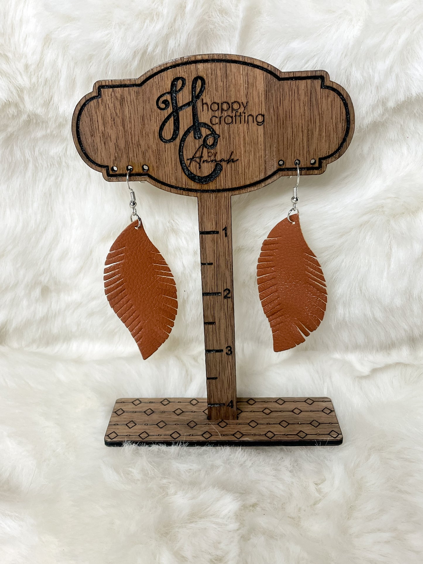 Feather Leather Earrings