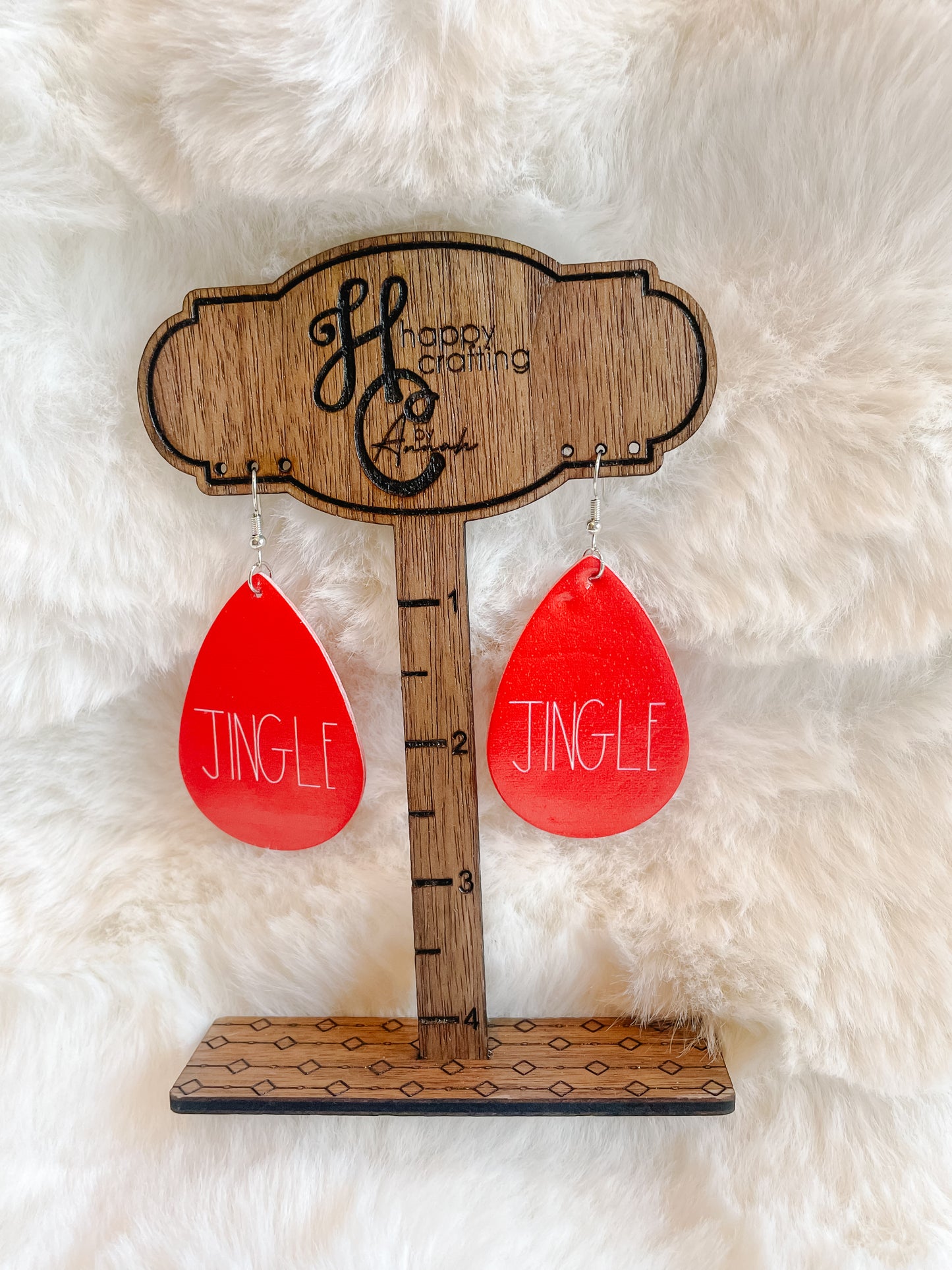 Christmas Faux Leather Earrings