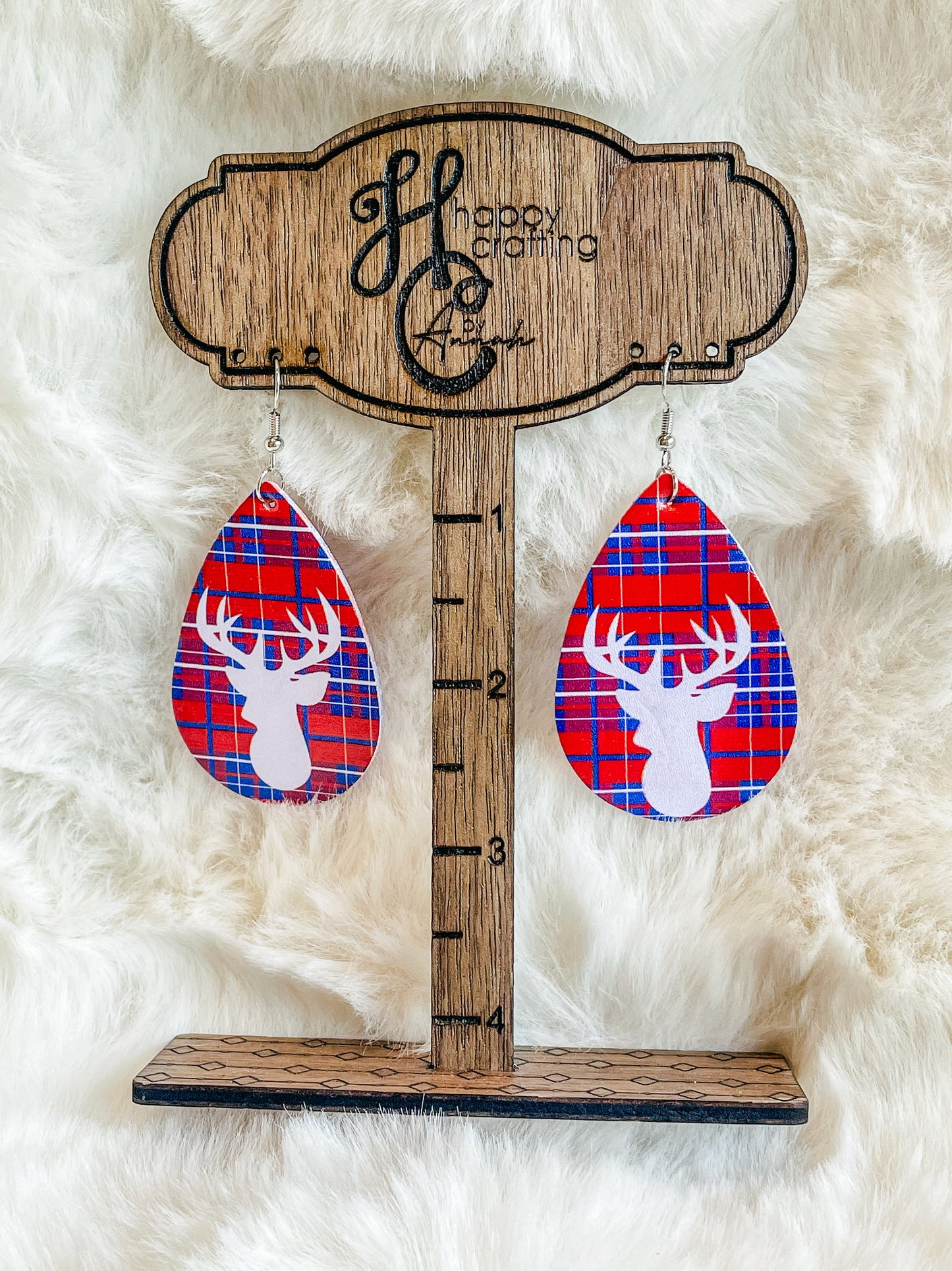Christmas Faux Leather Earrings