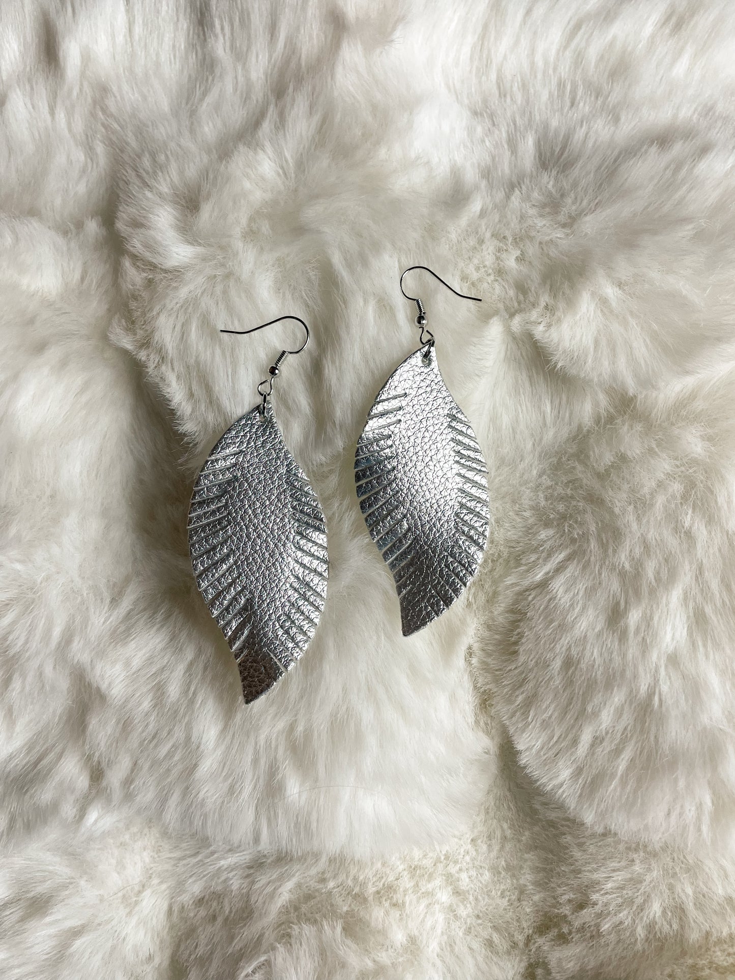 Feather Leather Earrings
