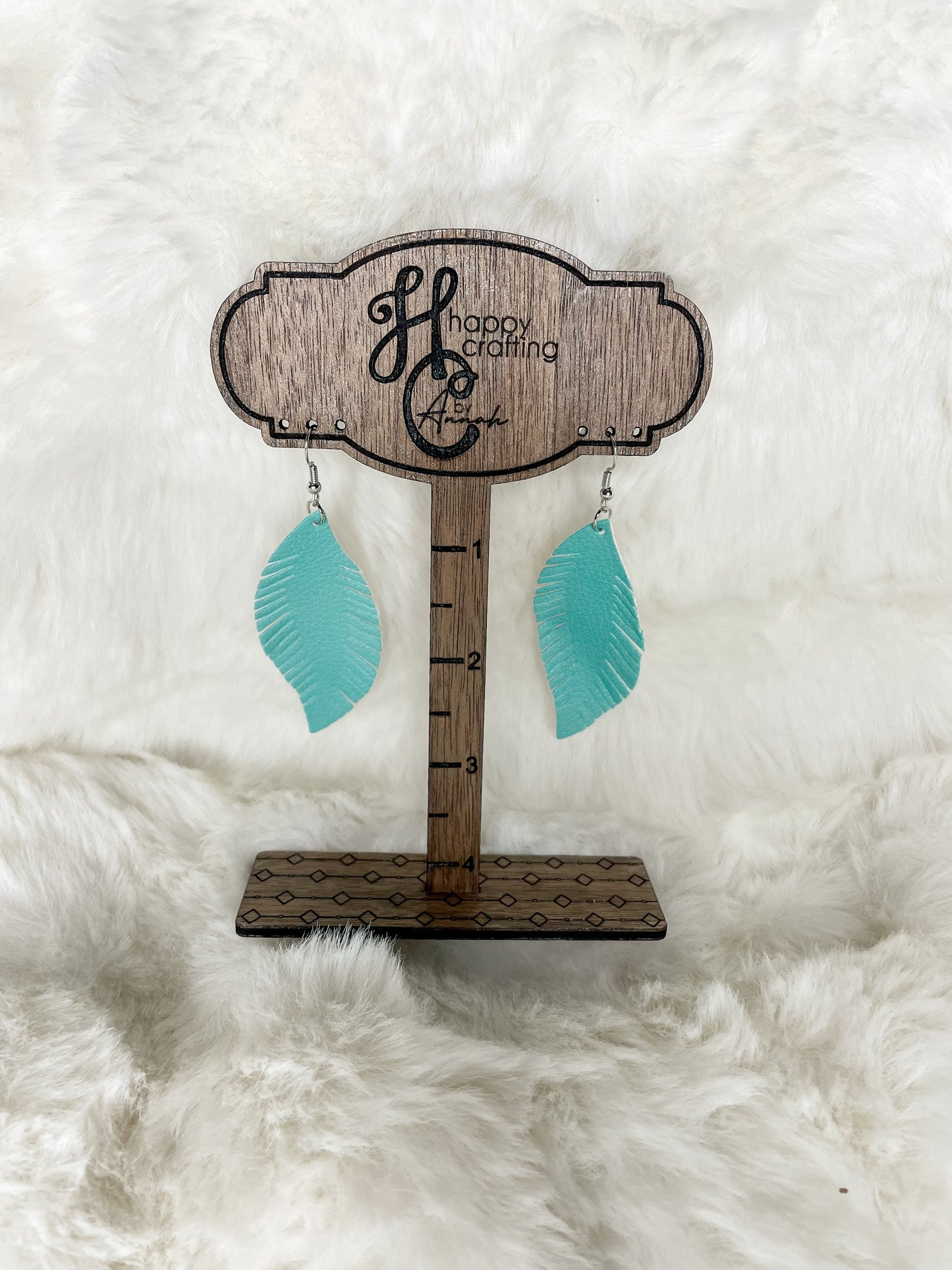 Feather Leather Earrings