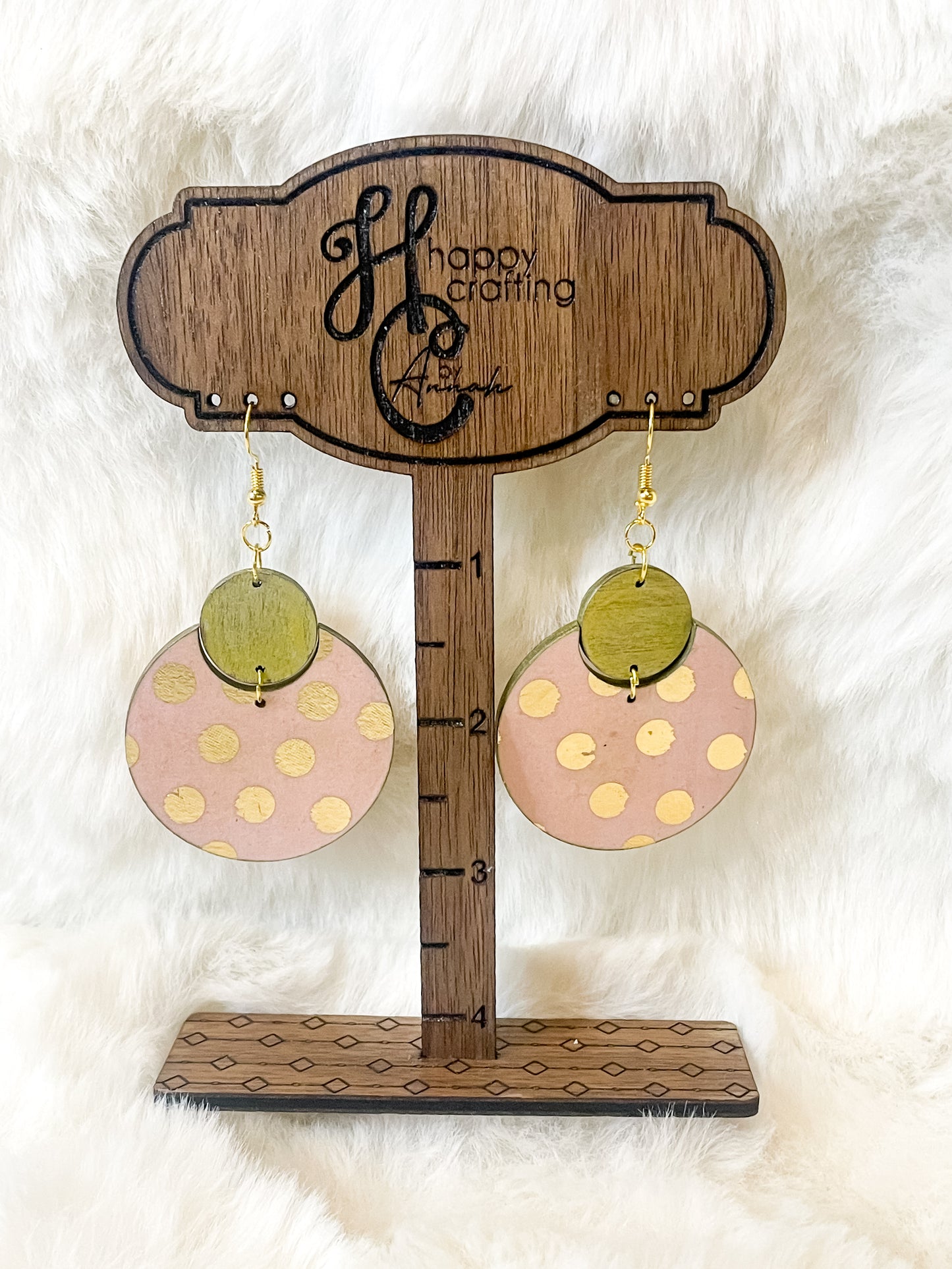 Gold Polka Dot Earrings