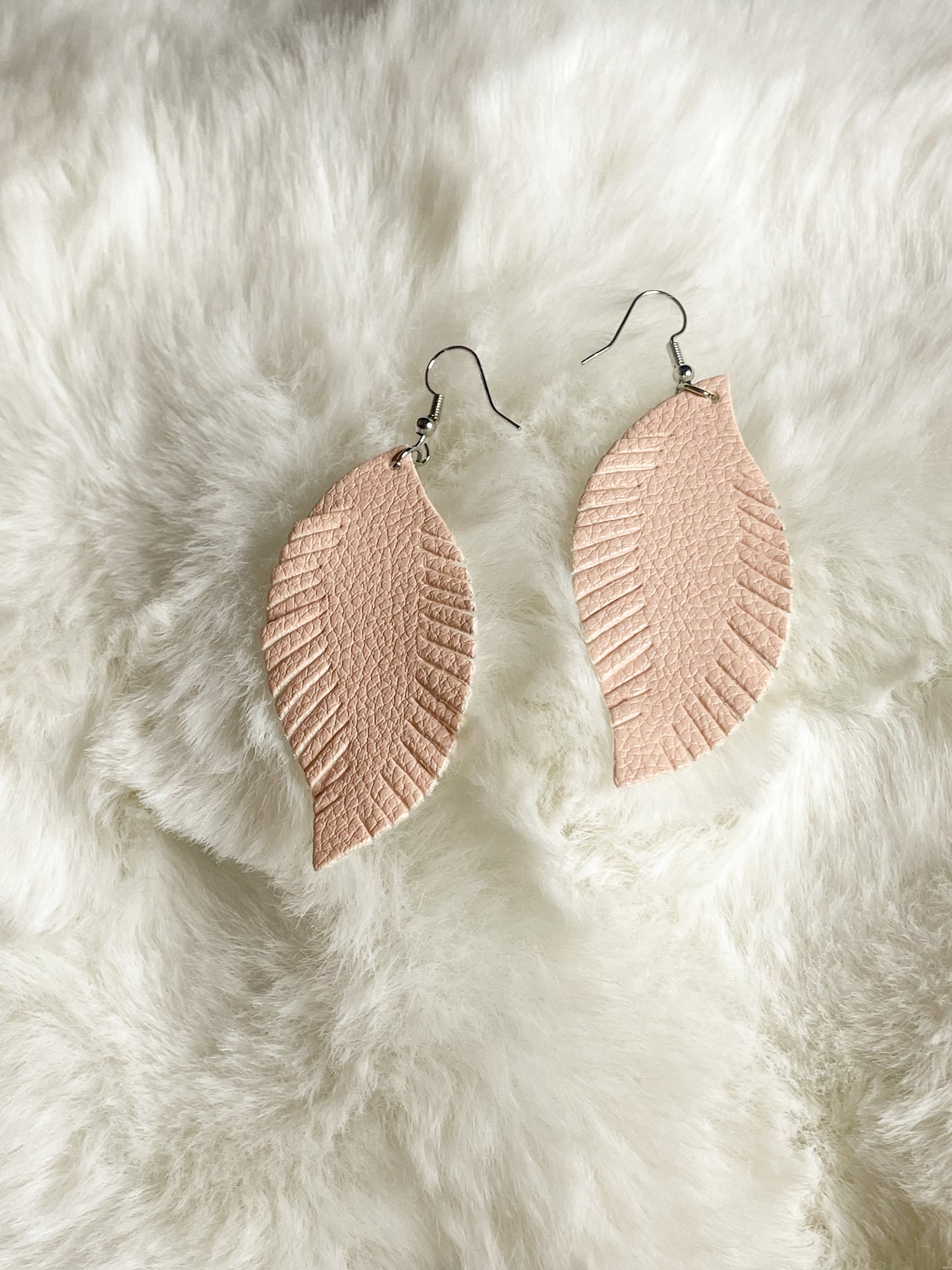 Feather Leather Earrings