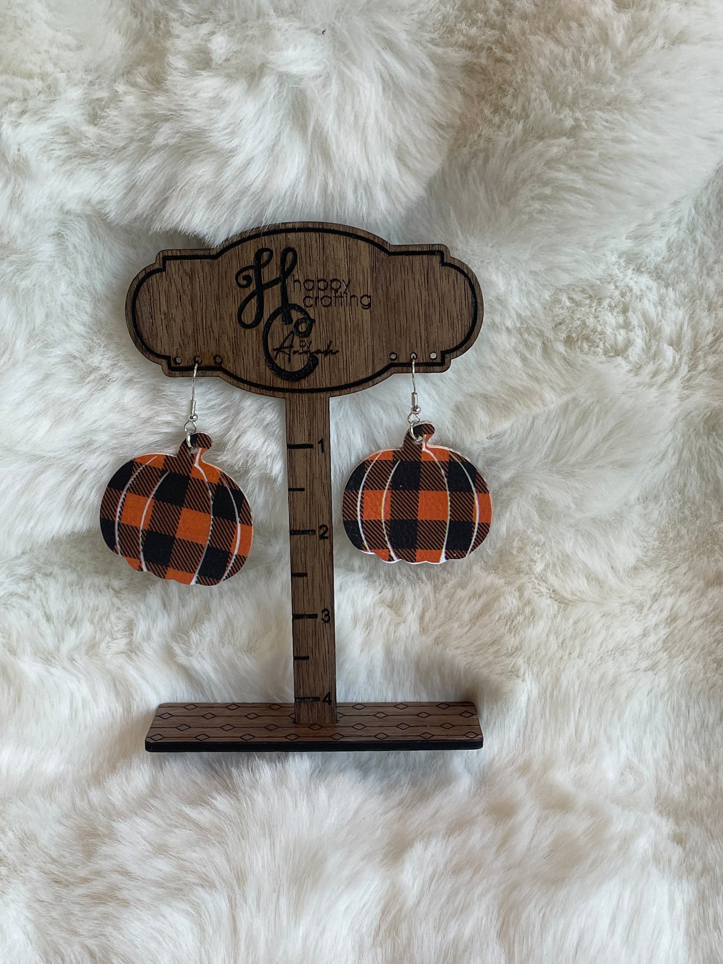 Pumpkin Plaid Earrings