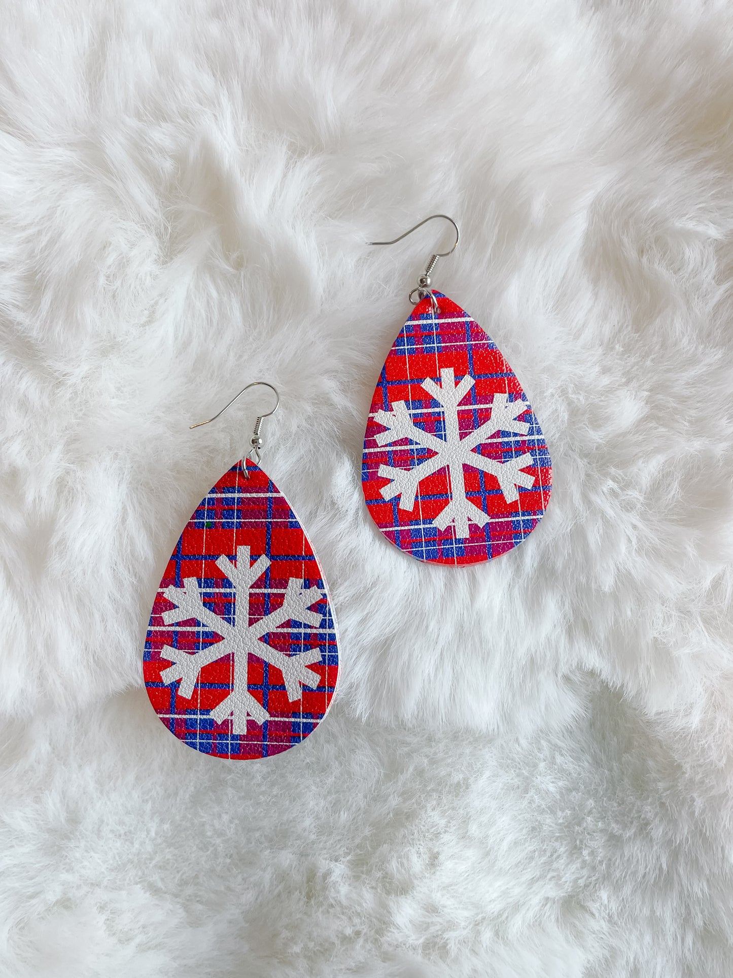 Christmas Faux Leather Earrings