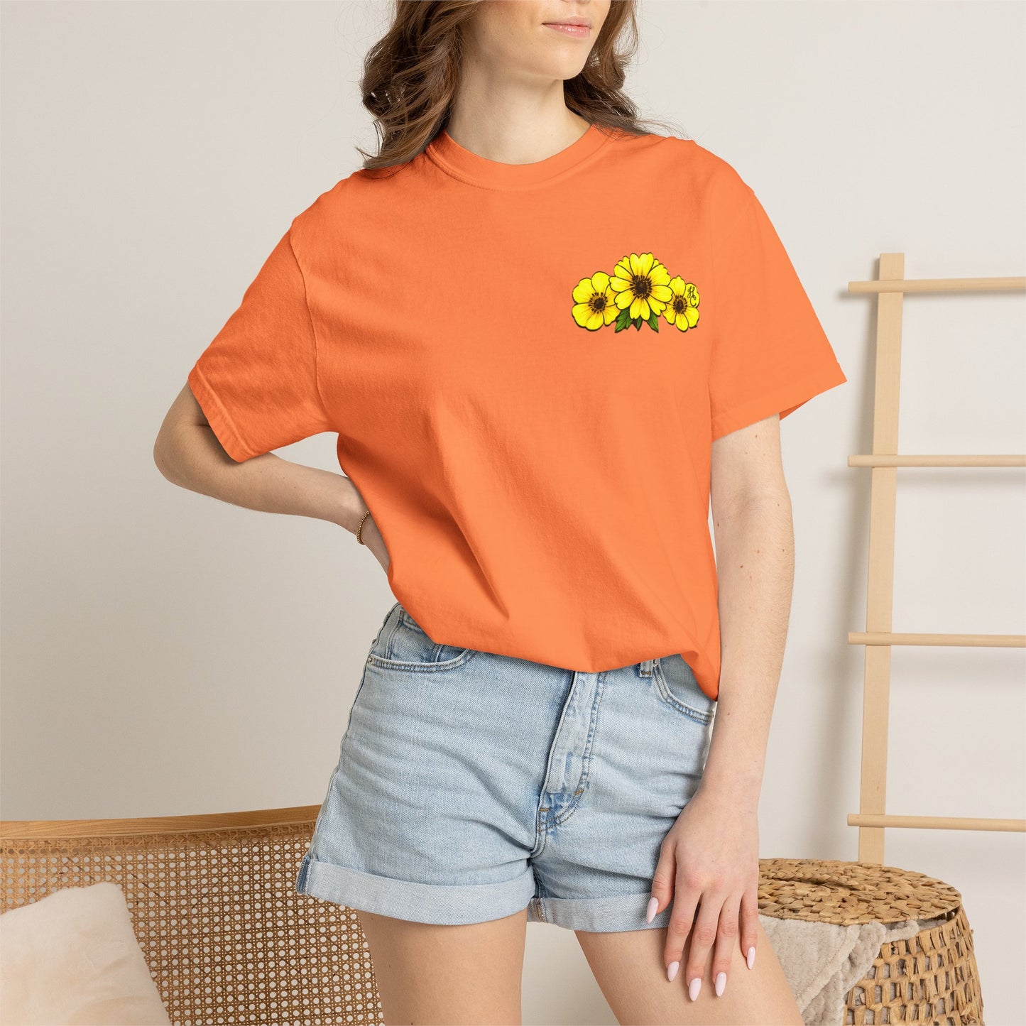 Chin Up Buttercup Highland Cow T-shirt | Sunflower Graphic
