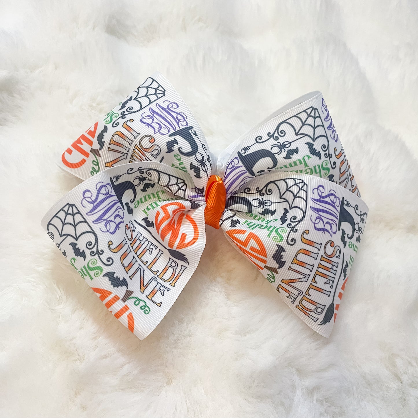 Monogrammed Halloween Bow
