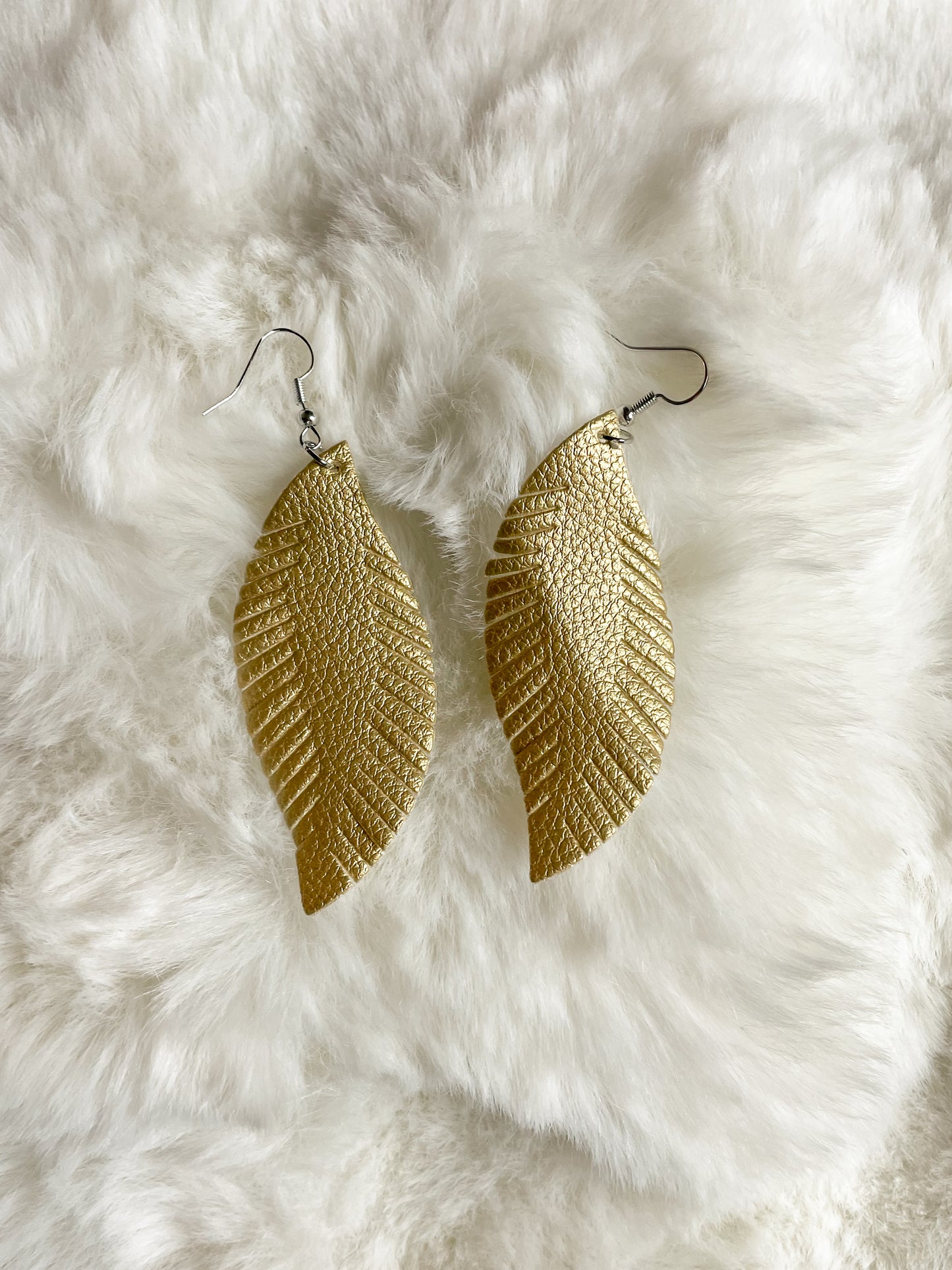Feather Leather Earrings