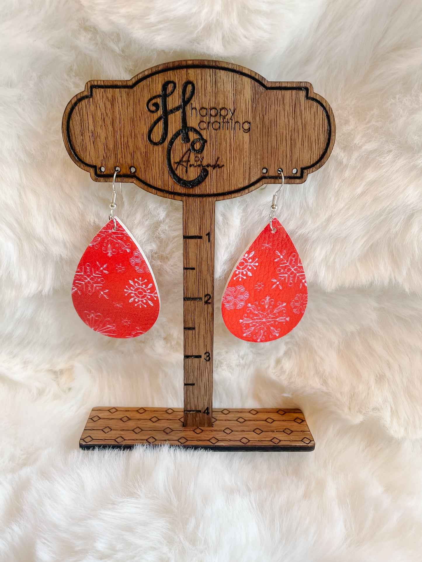 Christmas Faux Leather Earrings