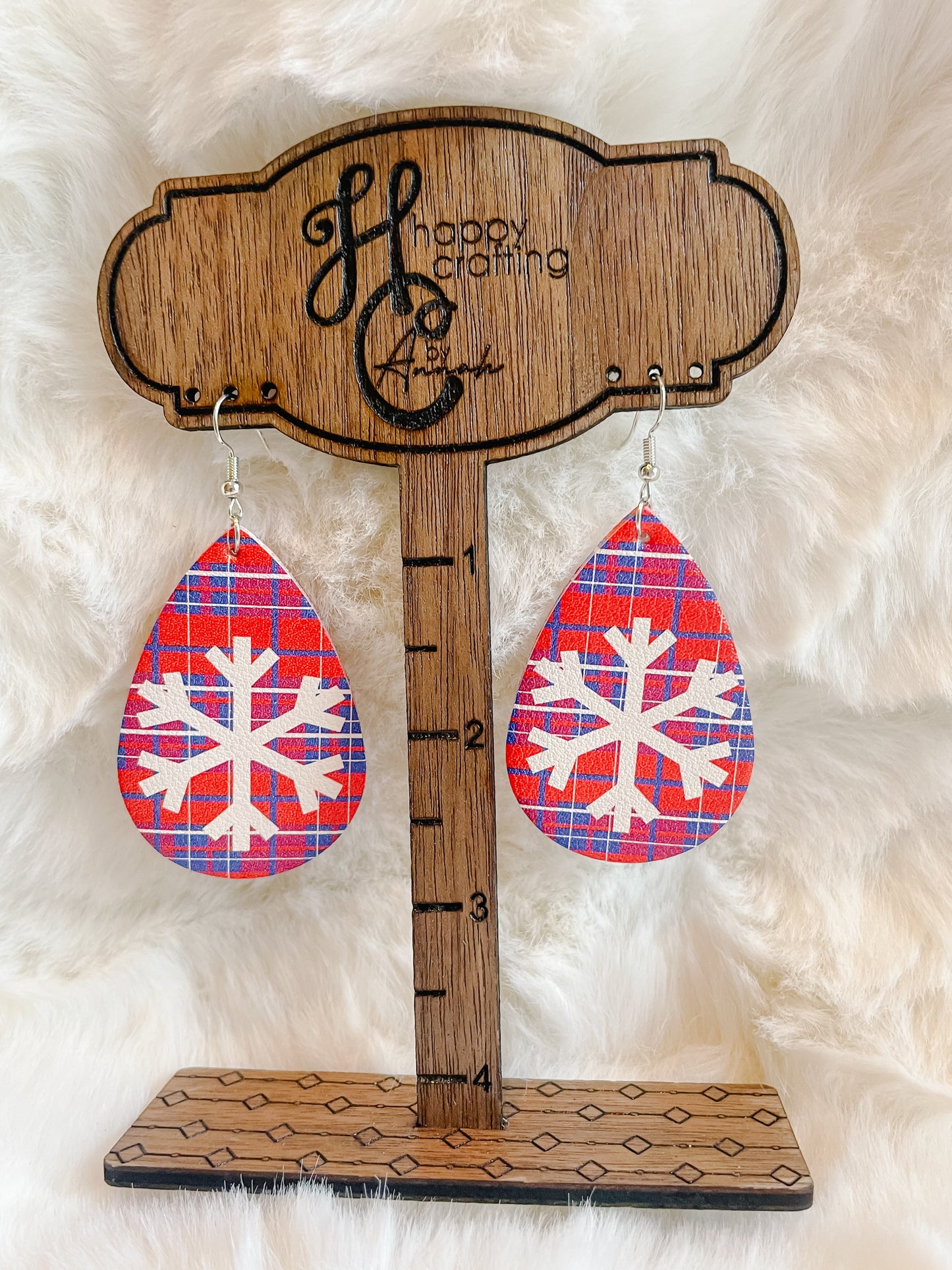 Christmas Faux Leather Earrings