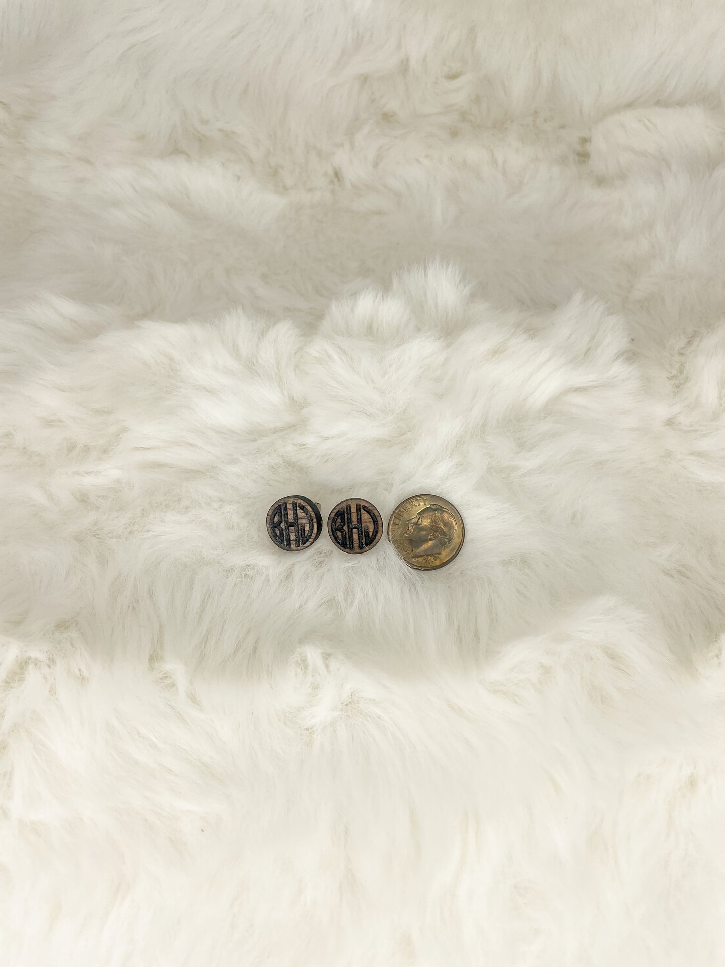 Small Block Monogram Studs