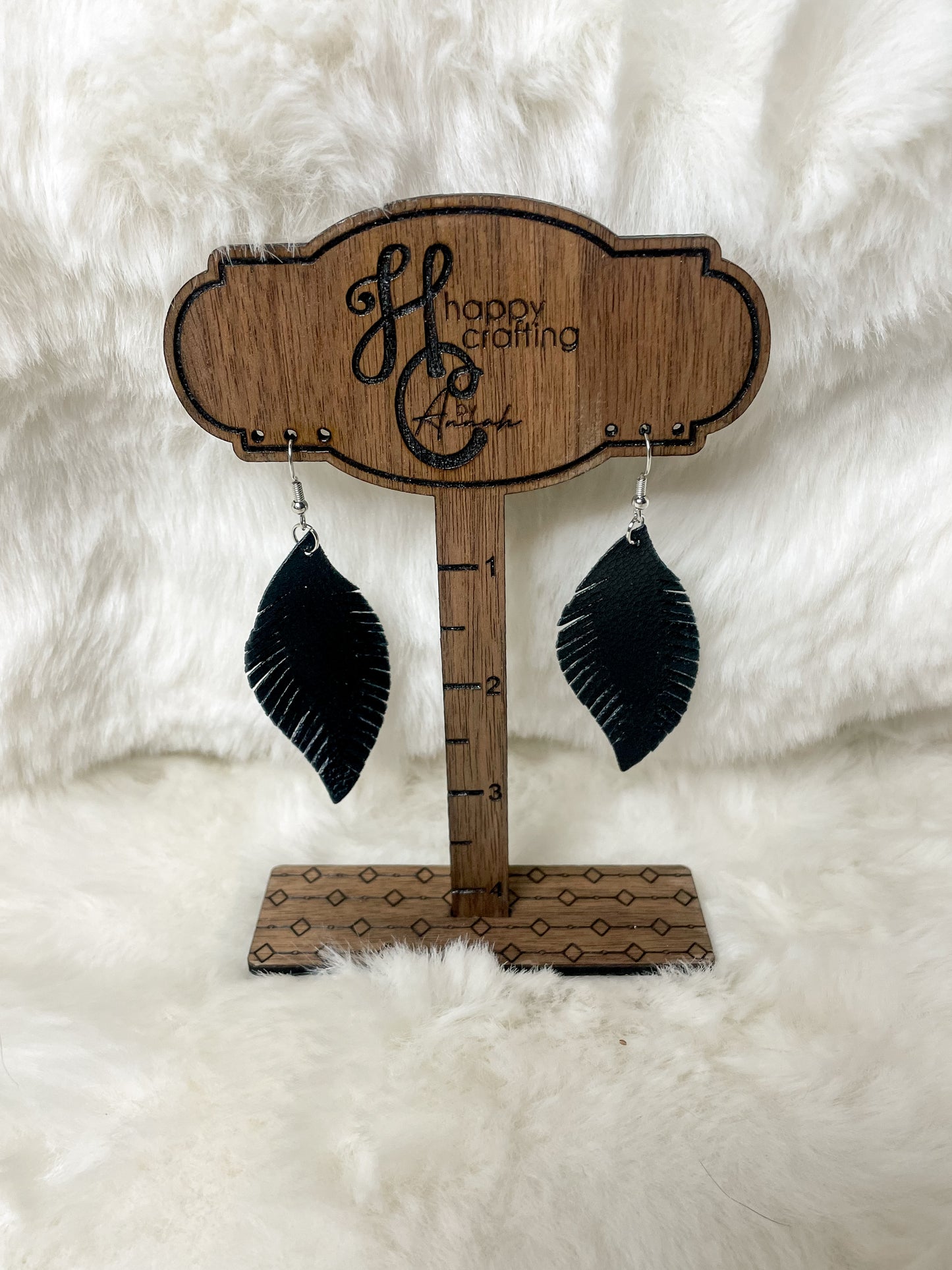 Feather Leather Earrings