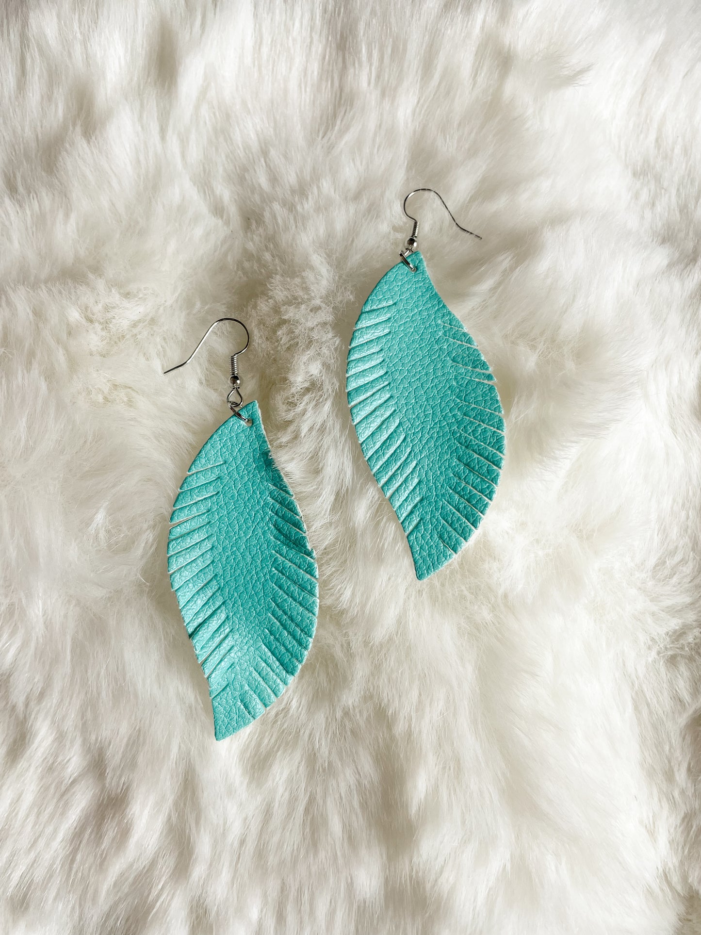 Feather Leather Earrings