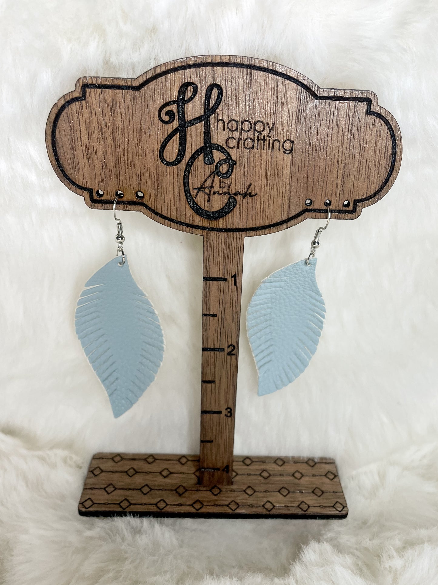 Feather Leather Earrings
