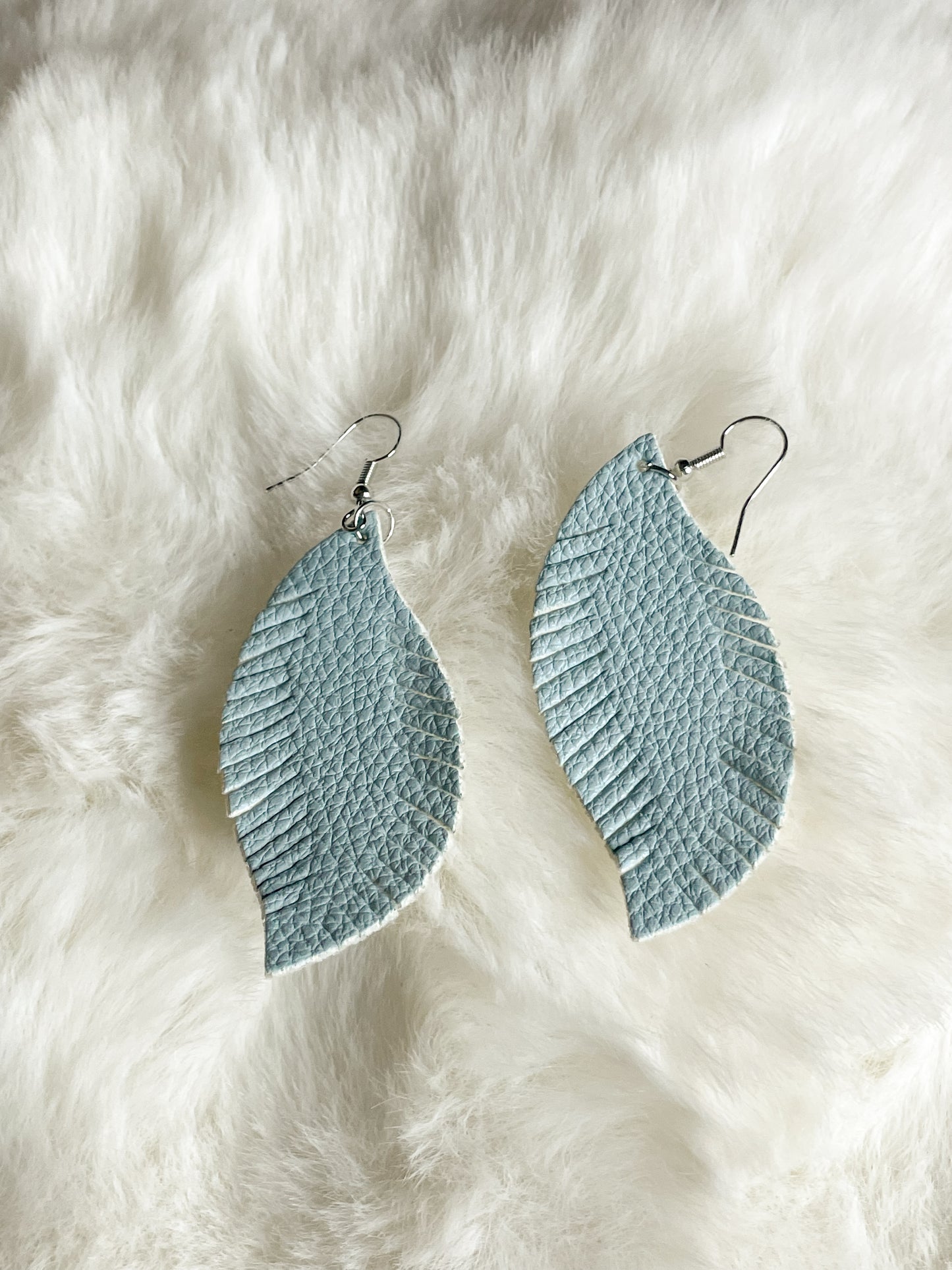 Feather Leather Earrings