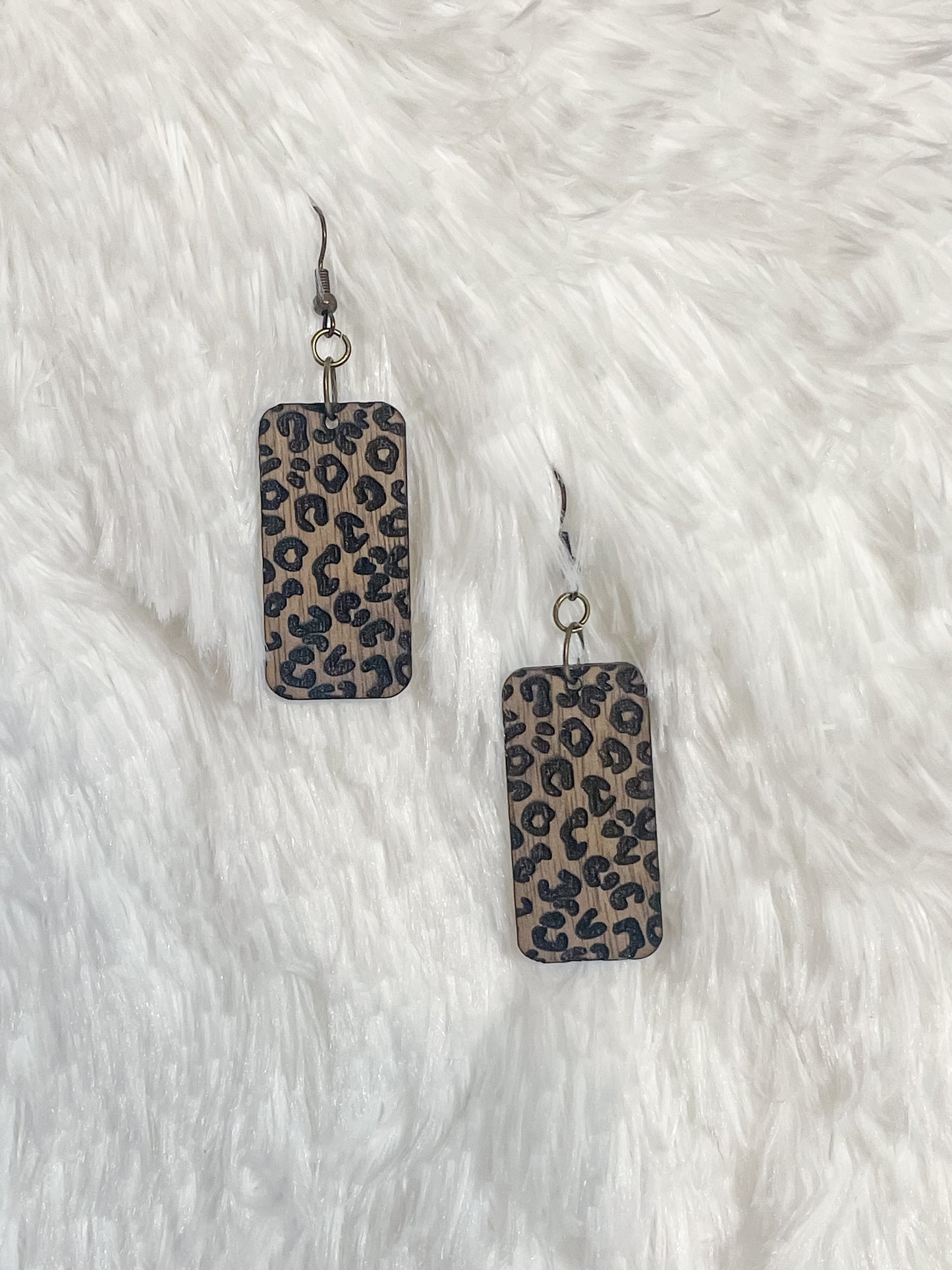 Leopard Bar Earrings