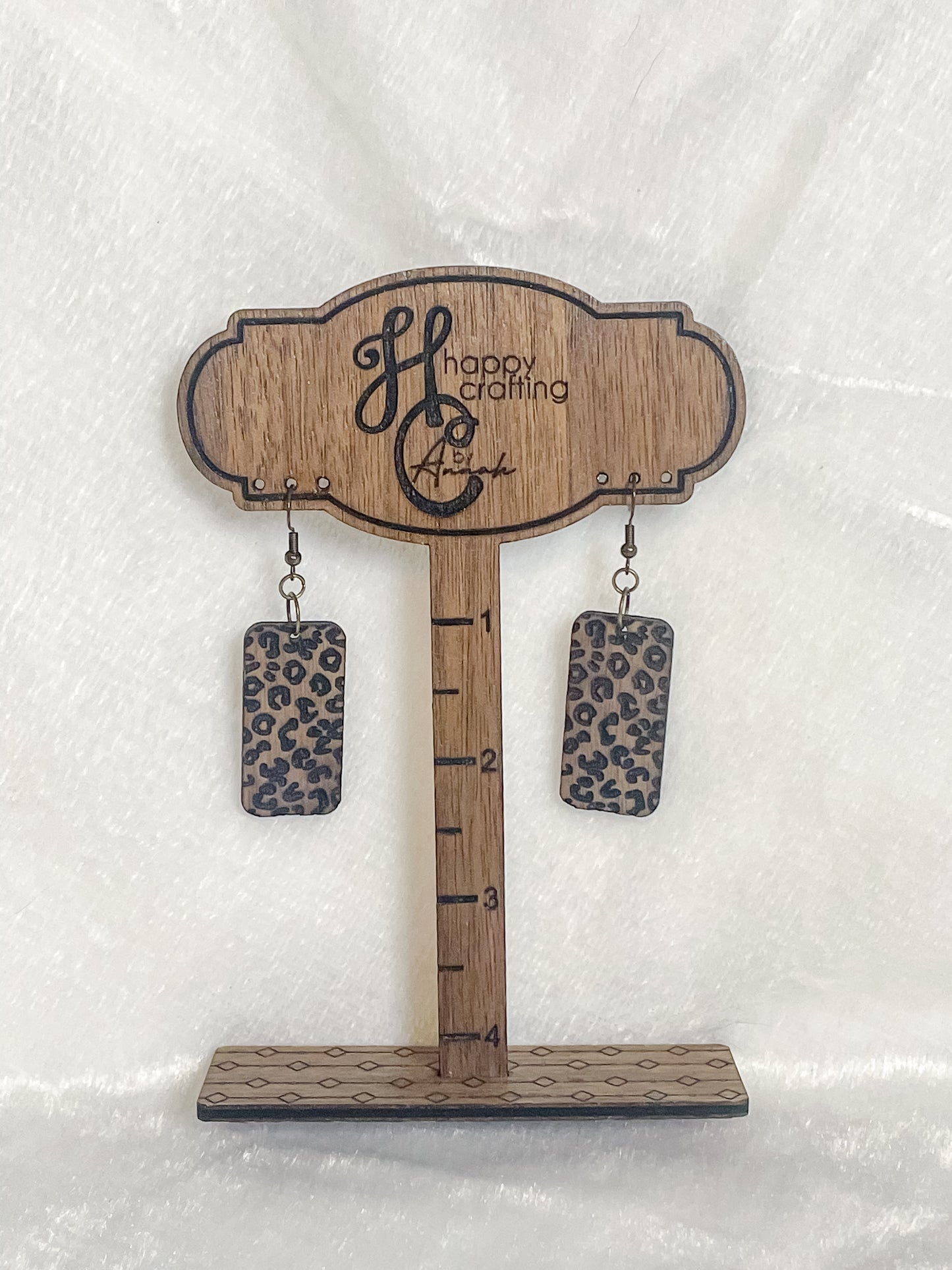 Leopard Bar Earrings