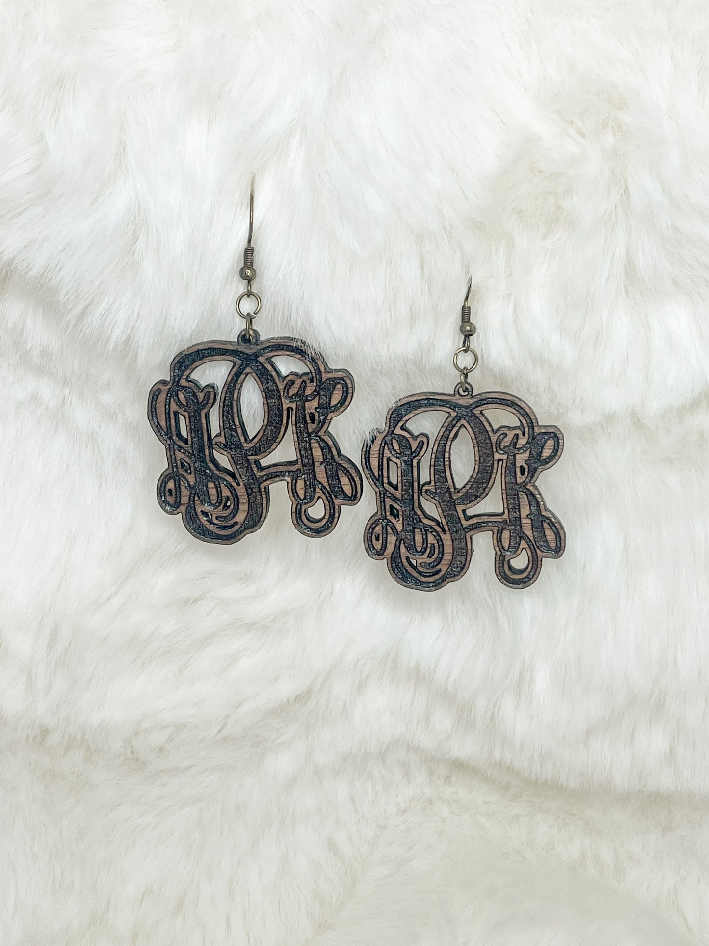 Vine Monogram Earring Bundle