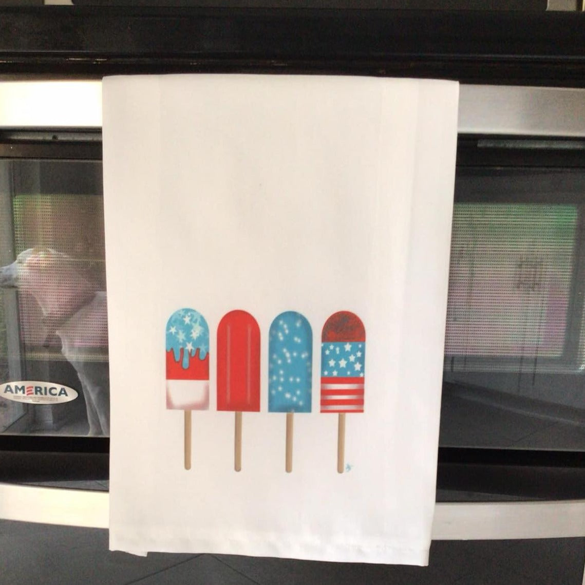 Patriotic Popsicle Tea Towel