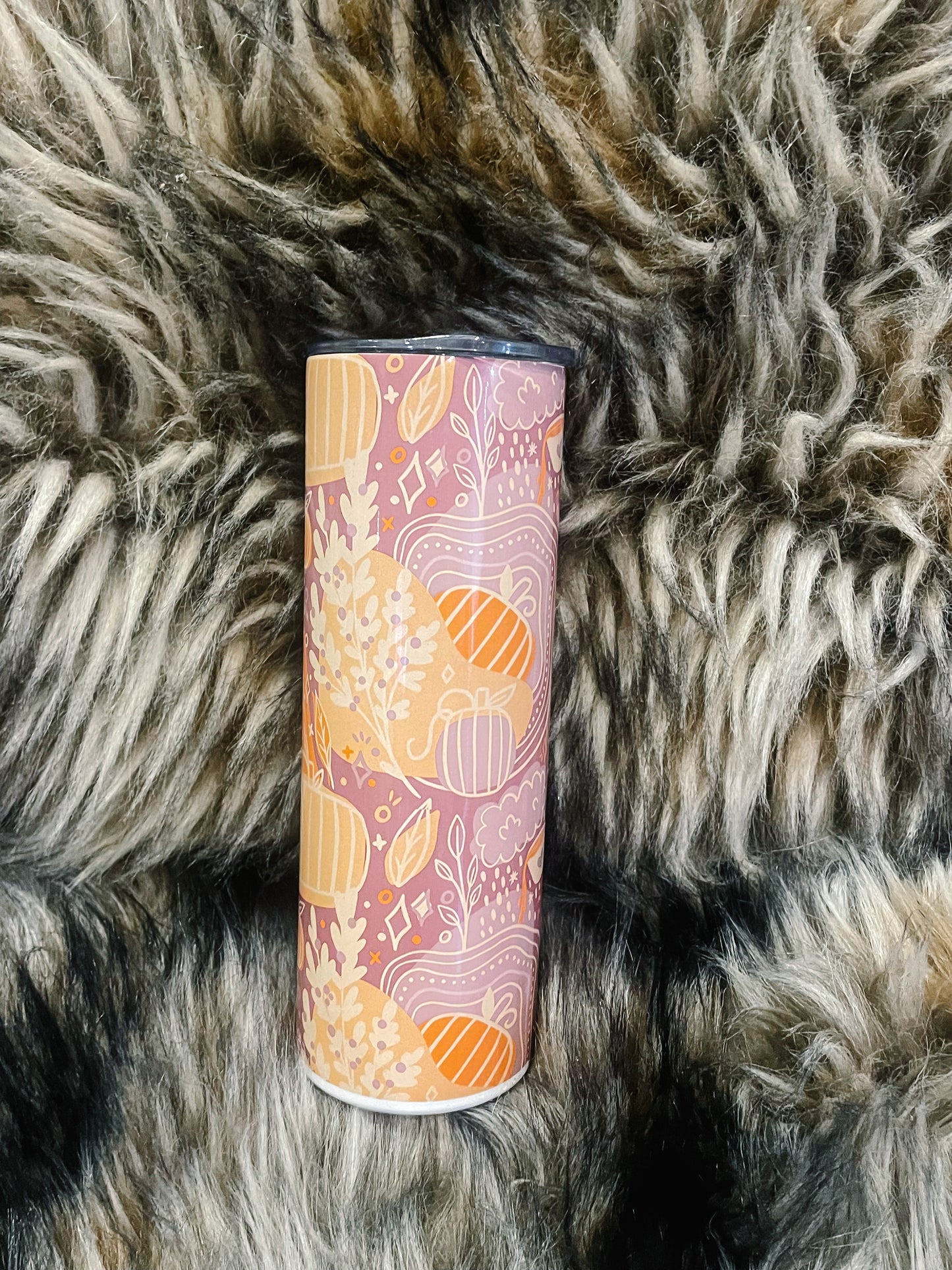 Fall Print Handled Tumbler