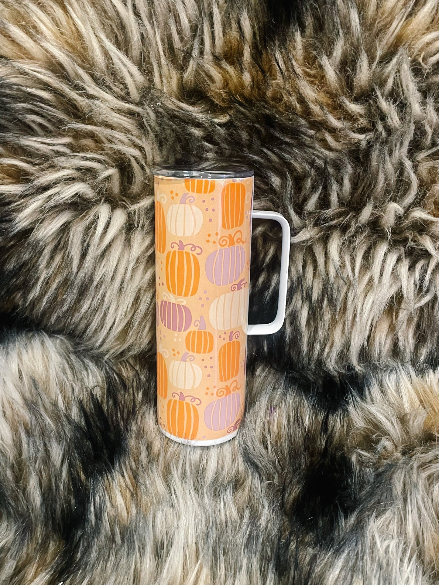 Fall Print Handled Tumbler