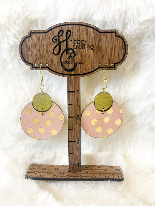 Gold Polka Dot Earrings